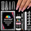 EBANKU Poly Gel Nail Forms - 96PCS Dual Forms for Builder Nail Extension - color: 4 Shapes Set