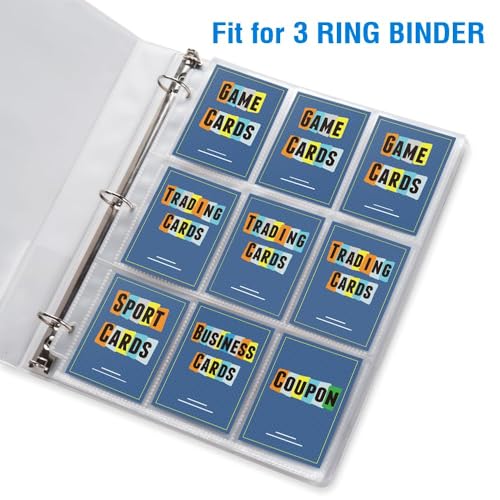 Sooez Trading Card Sleeves for Binder, Double Sided Card Holder, 36 Pack - style: Double-Sided