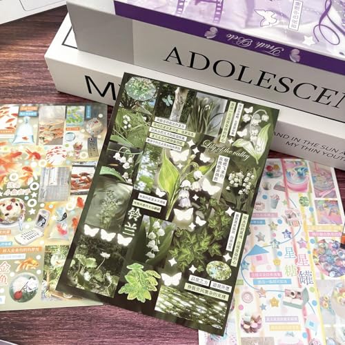 Japanese Sticker Books for Journaling Supplies, Retro Japanese Stickers - color: Truth