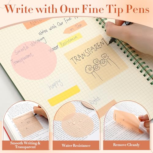 Glenmal Transparent Sticky Note Set, 910 Sheets,Brown - color: Brown