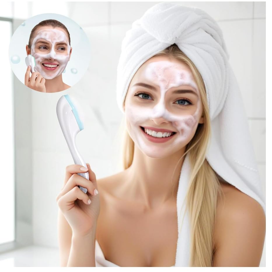 Cat Paw Silicone Face Scrubber Mannual Facial Deep Cleaning Brush Makeup Removal Blackhead Pore Exfoliating Tool - color: Blue