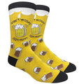 Urban Peacock Men's Novelty Fun Dress Socks Multiple Patterns/Multi-pair Options! - color: Beers - Yellow & Black