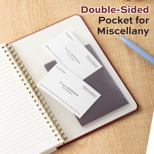 deli Crimson Lined Spiral Journal Notebook, 160 Pages, A5 (5.5"x8") Hardcover Writing Notebook, College Ruled Spiral Bound Journal for Women & Men - Perfect for Work, School, Office & Note Taking - color: Crimson