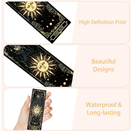 100 Pcs Gothic Tarot Bookmarks Bulk, Dark Academia Witchy Book Marks for Reading, Skeleton Paper Page Markers, Bookish Gifts for Reading Women Book Lovers Men, Dark Romance Merch - style: Gothic Tarot