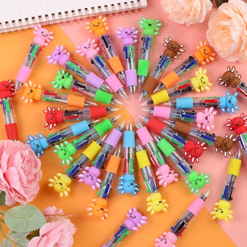 36PCS Axolotl Fun Pens Kawaii Mini Multicolor Gift Pens for Party Favors - style: Cartoon Axolotl-36pcs