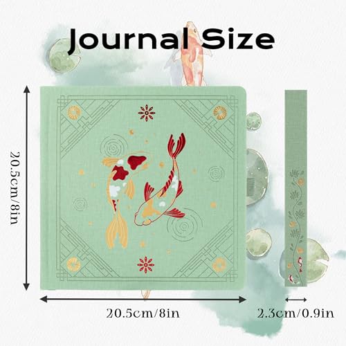 TIEFOSSI Dotted Square Journal Notebook 160 Pages for Women & Men(8 x 8) - color: Green, size: Square-Dotted