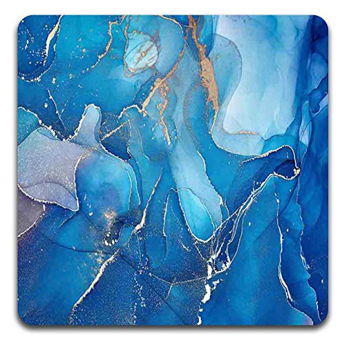 Marbling Square Coaster Set - Made of Recycled Rubber - Set of 4 - color: Marbling
