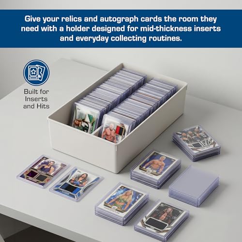BCW 79 Pt Thick Card Topload Holders for Relic Cards, Clear PVC, 25 Count - color: 79 Pt. / 2 Mm