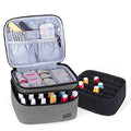 LUXJA Nail Polish Storage Case Holds 20 Bottles, Gray - color: Gray