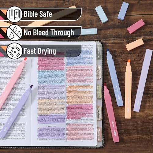 Mr. Pen- Aesthetic Highlighters No Bleed, 8 Pack, Assorted Colors | Chisel Tip, Cute Highlighters Assorted Colors for Journaling, Highlighting, Underlining, Fast Dry, Back to School Supplies - color: Pastel Colors, size: 8 Pack