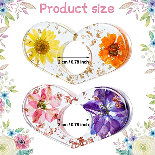 Outus 2 Pcs Dried Flower Book Thumb Page Holders Resin Book Page Holder - style: Heart Style