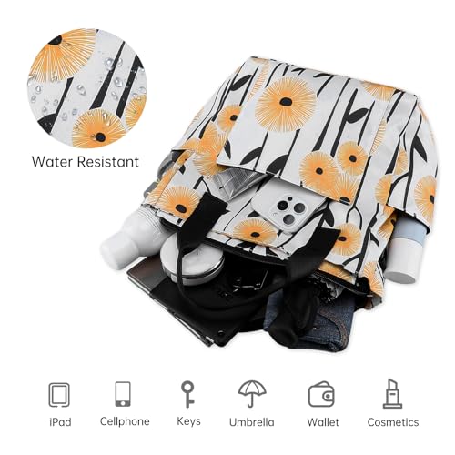 Crossbody Shoulder Bag for Women - Water Resistant Casual Handbag Purse with Multiple Pockets, Adjustable Strap - color: Dandelion
