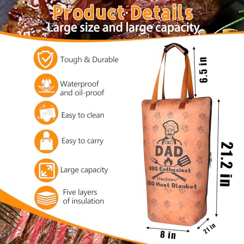 BBQ Blanket for Resting Meat - Meat Resting Bag of Washable Oxford Cloth - Insulated Brisket Resting Blanket for Turkey, Pork Shoulder & Beef - Gifts for Men, BBQ Lovers Gift (Mixed Colors, 21 in) - color: Mixed colors, size: 21 in