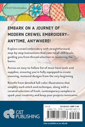 Crewel Embroidery Handy Pocket Guide: Everything to Get You Started; 5 Samplers