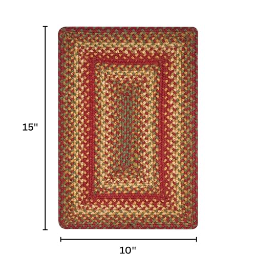 Homespice Cider Barn Jute Braided Table Mats, Rect 10x15 Set of 4 - color: Cider Barn