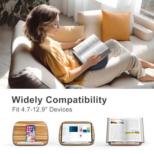 ERGONOV Lap Book Stand for Hands Free Reading Comfortable Pillow Stand - size: 11.8 x 9 inches