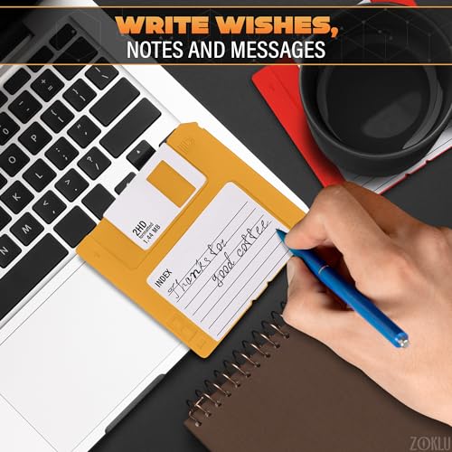 Floppy Disk Coasters Set of 6, 3.54 in, Colorful Retro 90s Design - color: 6pcs Multicolor Coasters