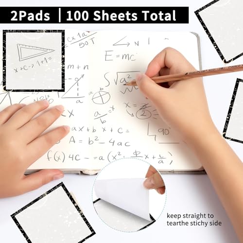 Sticky Notes 3x3 Inches, 2 Pads, Easy Post Cute Self-Stick Notes, Colorful Self Stick Notes Pads for Home Office Notebooks Accessories, Strong Adhesive Note Pad Black Tarot - color: Black Tarot