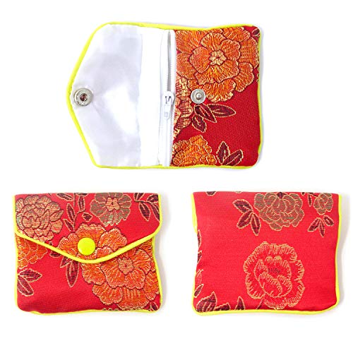 "Honbay 12PCS Jewelry Silk Purse Pouch Brocade Embroidered Bags Gift Bags, Assorted Colors (S)" - size: S