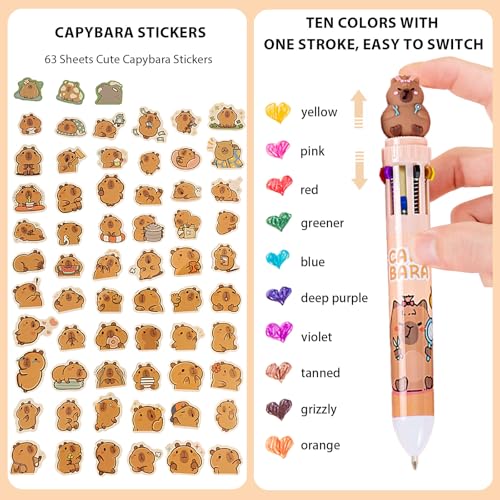 Capybara Stationery Set,Cute Capybara School Supplies Gifts