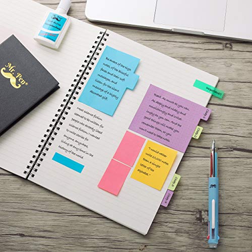 Mr. Pen- Sticky Notes Set, 1230 Pack, Ruled, Dotted & Blank Notes - color: Vibrant, size: 1 Set (Pack of 3)