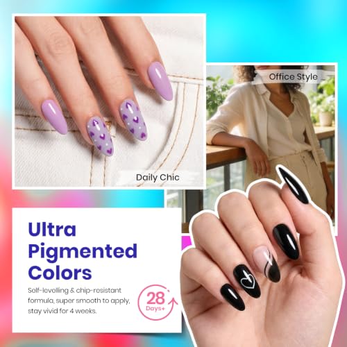 Beetles Gel Nail Polish Set, 20 Colors All Season Gel - color: A-Vibrant Subtle