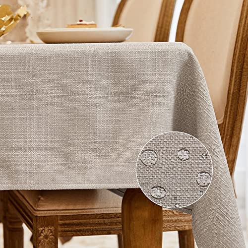BALCONY & FALCON Rectangle Table Cloth Waterproof Beige 47"x47" - color: Beige, size: 47" x 47" (Square)