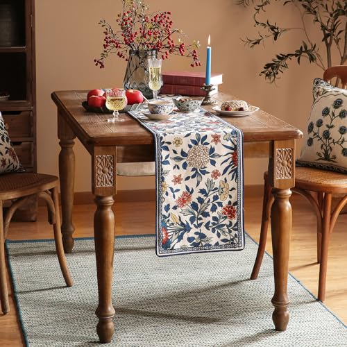 Patdrea Designer Vintage French Linen Table Runner,12"X102"-Ivar A - color: Ivar a Linen, size: 12"*102"