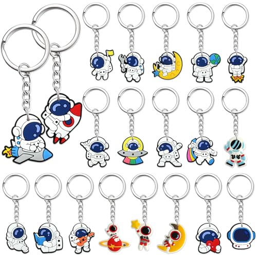 Cute Keychains Bulk, Keychain Charms Key Chain Trinkets Backpack Charms Accessories Keyring for Classroom Prizes - color: Astronaut