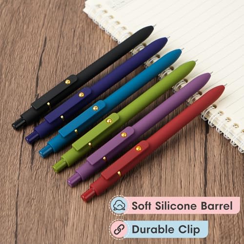 Ddaowanx Colored Gel Pens,0.5mm Fine Point Smooth Writing Color Ink Pens - color: 6Pcs-Vintage Colors, size: 1 Count (Pack of 6)