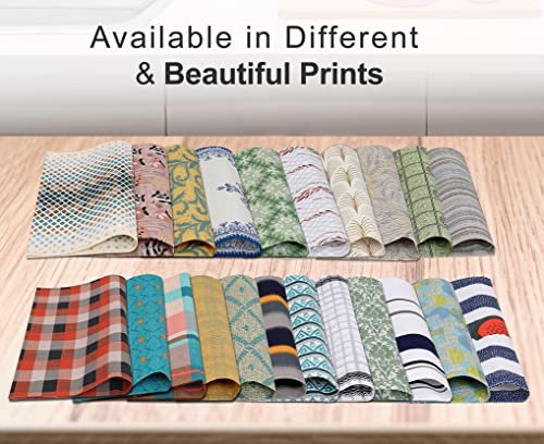 Ruvanti Placemats Set of 6, 100% Cotton Place Mats of 13"x19" – Linear - color: Linear