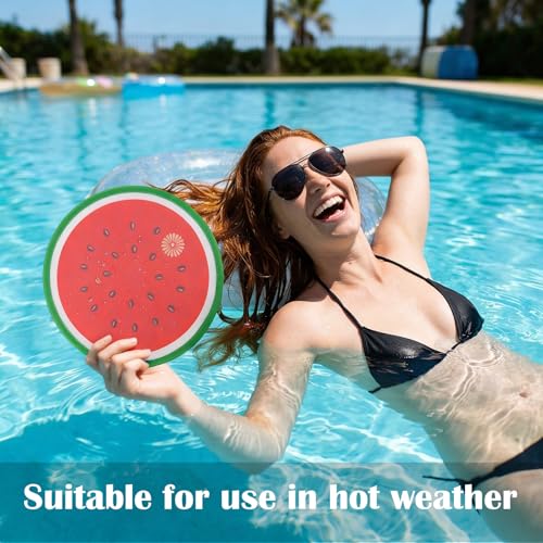 4 Pcs Foldable Round Fruit Pattern Hand Fan Cooling Folding Fan Portable Decorative Pocket Folding Hand Fans for Beach Lawn Park Festival Camping Game Party Favor, Travel, Events,Wedding