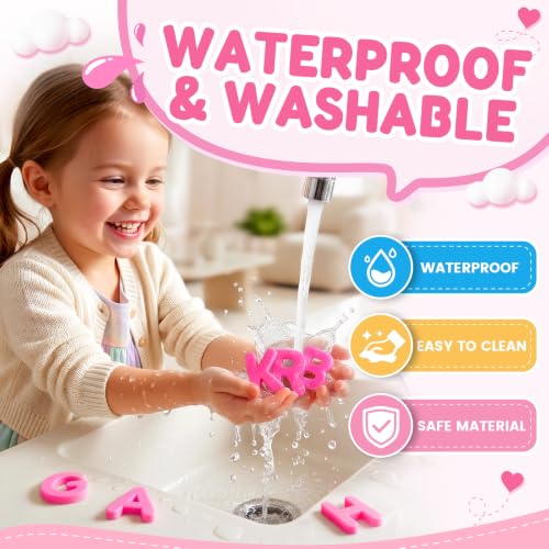 JoyCat Silicone Magnetic Alphabet Letters, 26 Uppercase (Pink) - color: Pink Color