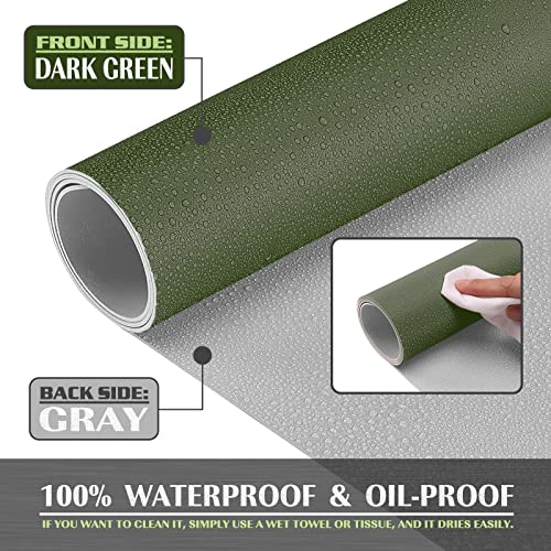 K KNODEL Large Office Desk Mat, Leather Mouse Pad (31.5"x15.7", Dark Green) - color: Dark Green, size: 31.5" x 15.7"