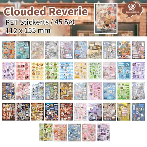 Uideyvi Japanese Comic Style Sticker Scrapbooking Supplies for Junk Journal, 45 Sheets Stickers TZ013009 - color: Uideyvi Japanese Comic Style Sticker Tz-013-009