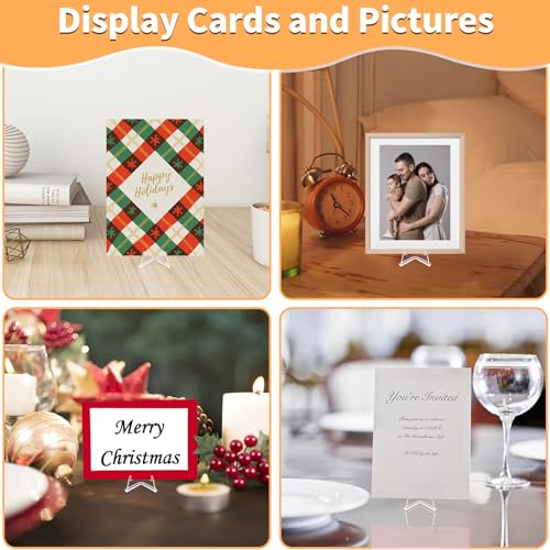 NIUBIER Card Display Stand, Arcylic Card Holder, Clear Mini Easel 1.4 in - size: S-1.4 in