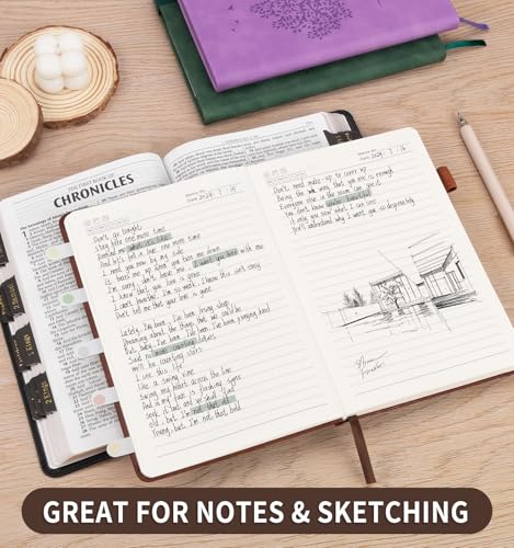 6 Pack Lined Journal Notebook for Women Men, A5 Hardcover Leather Journals - color: A-Tree-Brown, size: 6 Pack-A5（5.8"×8.3"）