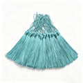 100Pcs 5 Inch Silky Bookmark Tassels for Jewelry, Souvenir (Green) - color: Green