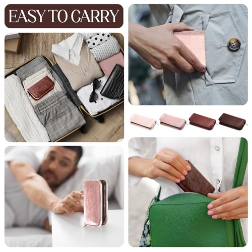 Coume 24 Sets Mini Manicure Kit for Women Men Nail Clippers, Brown Series - color: Brown Series