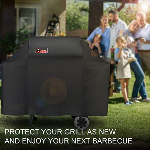 Kingkong 7573/7106 Grill Cover for Weber Spirit 200, 300 Series and Genesis Silver Gas Grill with Grill Brush, Tongs and Thermometer