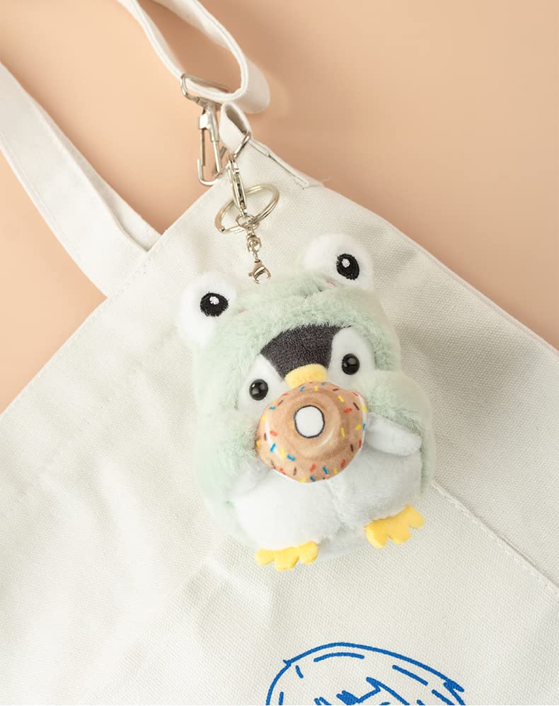 Creative Cute Lovely Penguin Pendant Keychain Gift - For Handbag, Purse, Backpack, Car Keys - color: Frog