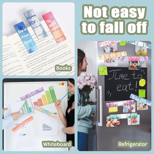 Magnetic Bookmarks, Tumwisk 15PCS Bible Quotes Bookmarks for Women - color: Colorful
