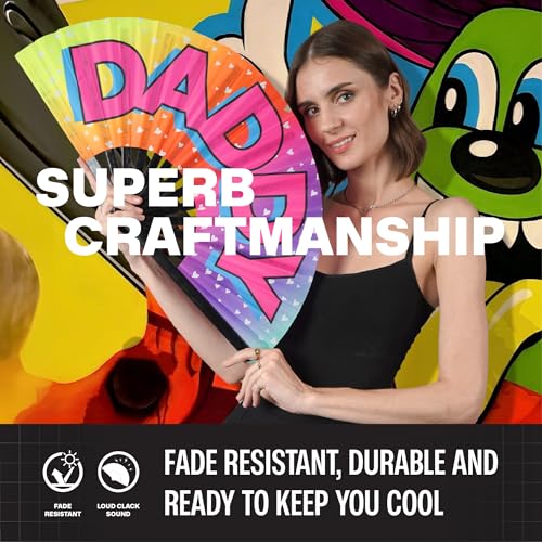 SoJourner Folding Rave Fan, Daddy - color: Daddy