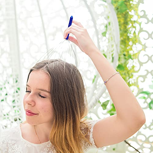 USAGA Head Massager Scalp Massager 20 Fingers Head Scratcher (Red & Blue) - color: Red & Blue