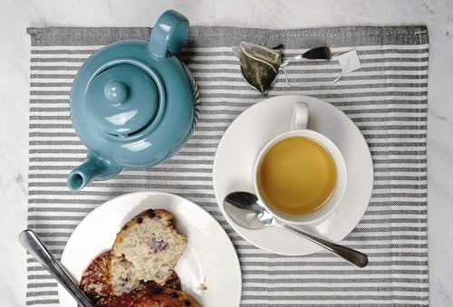 RSVP International Stoneware Teapot Collection, Microwave and Dishwasher Safe, 16 oz, Turquoise - color: Turquoise, size: 16 oz