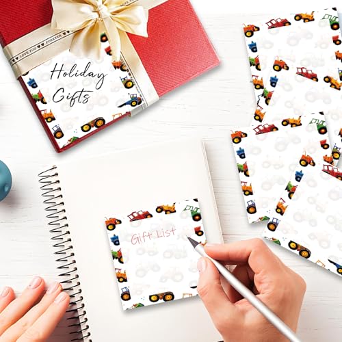 Sticky Notes 3x3 Inches, Cute Self-Stick Note Pads, Funny Memo Pads, Easy to Post Sticky Notes for Office, Home & Notebook Cute Colorful Tractor - color: Cute Colorful Tractor