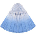 50Pcs 5 Inch Bulk Bookmark Tassel Kit for Graduation, Keychain(White Blue) - color: White&blue