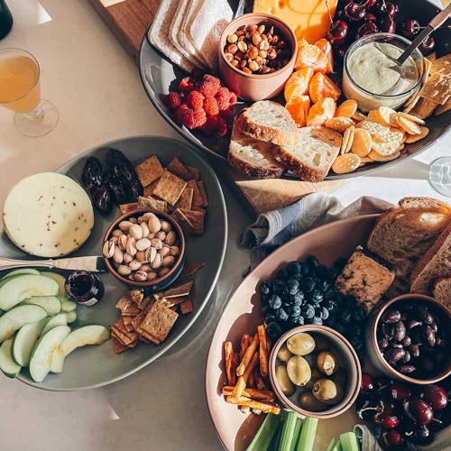 Mora Ceramic Large Serving Bowls- Set of 2 Oval Platters for Entertaining. Modern Kitchen Dishes for Dinner, Fruit, Salad, Turkey, etc. Oven, Dishwasher Safe, 110/80 oz, 16" / 14.6" - Neutrals - color: Assorted Neutrals, size: 3XL & 2XL