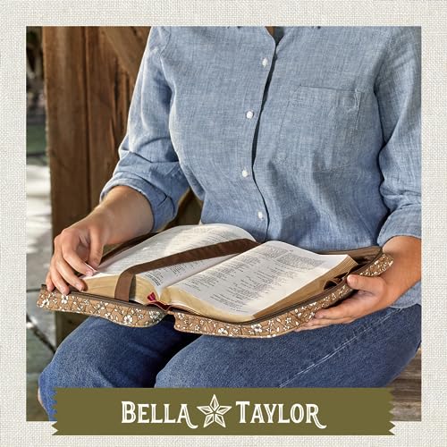 Bella Taylor Bible Cover, Quilted Bible Case, Vintage Vine Brown - color: Vintage Vine Brown, size: Large
