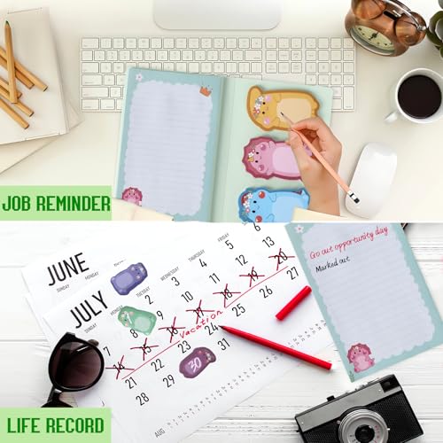 Dinosaur Sticky Notes Set, 360 Sheets Cute Cartoon Animal Dinosaur Self-Stick Notes Pads Dinosaur Themed Memo Pads Dinosaur Shaped Page Markers Index Tabs for Students Office School Supplies - style: Dinosaur